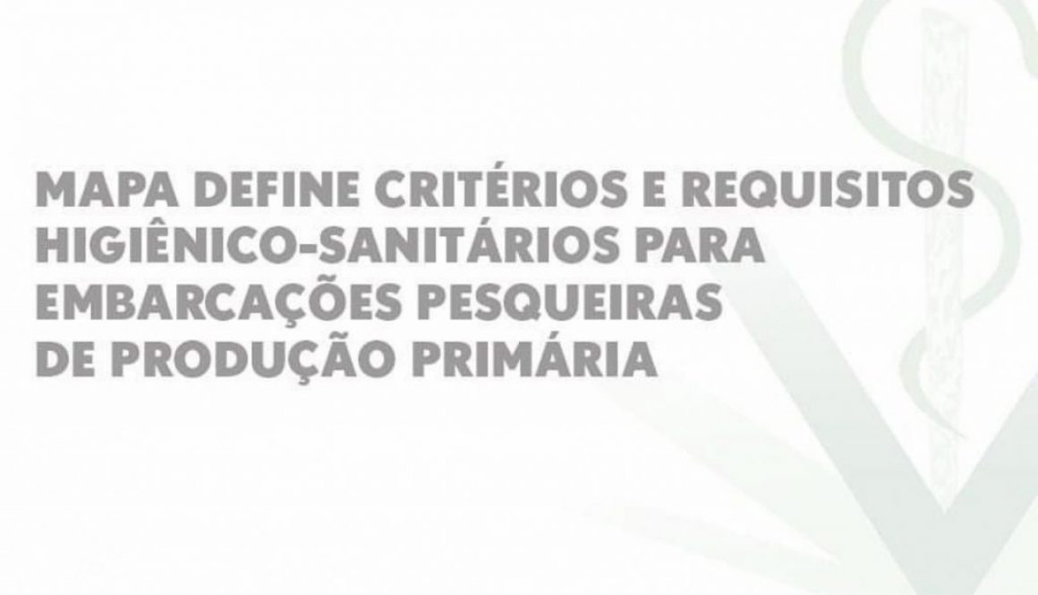 Mapa define critérios e requisitos higiênico-sanitários para embarcações pesqueiras de produção primária