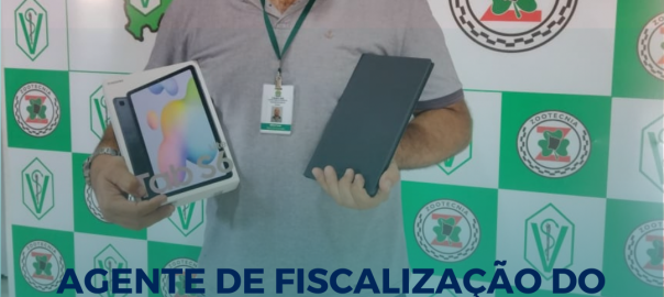 Agente de Fiscalização do CRMV/RR recebe tablet para agilizar as ações em Roraima