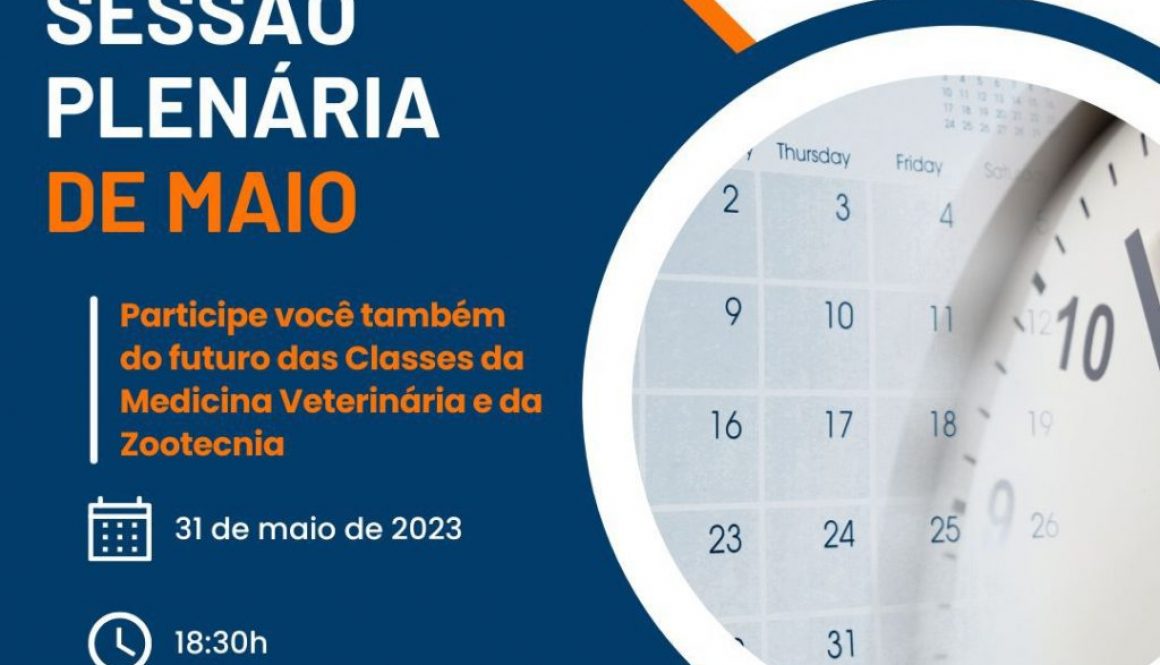 Atenção para Sessão Plenária de maio