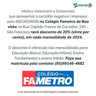 fametro - Colegio - parceria