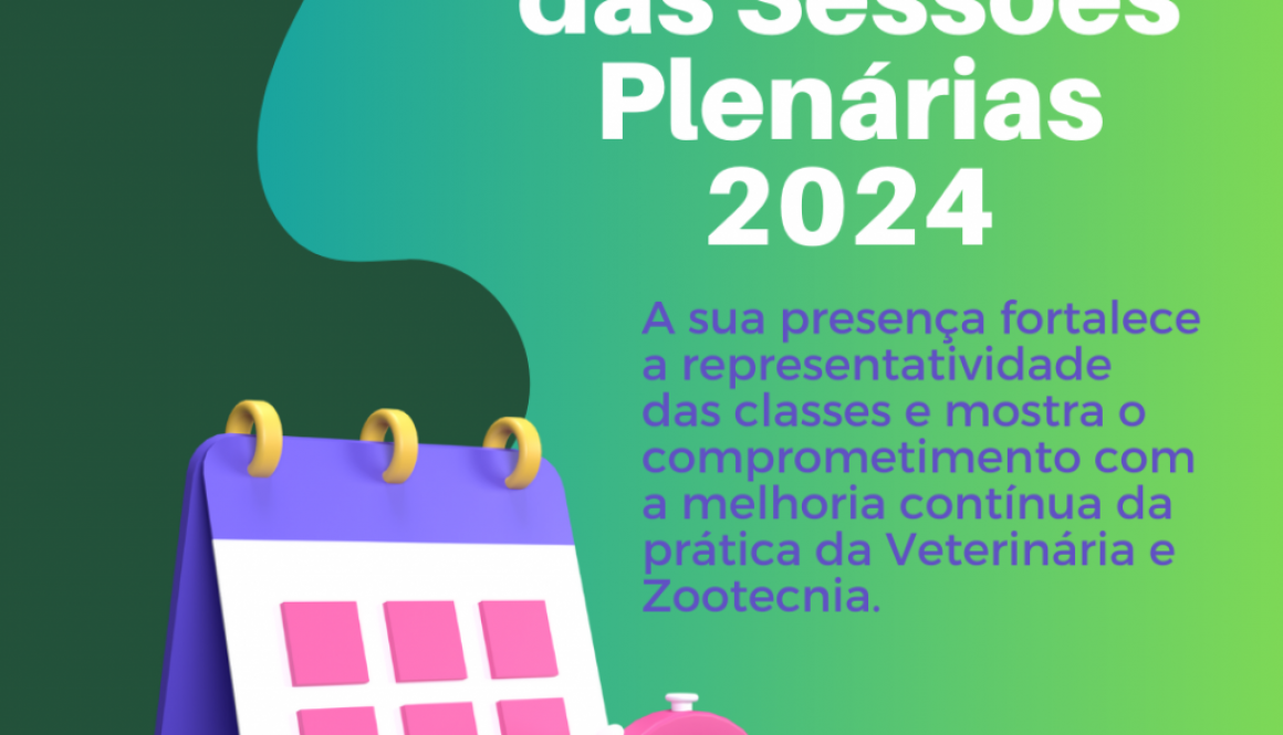 Atenção para o Calendário das Sessões Plenárias 2024