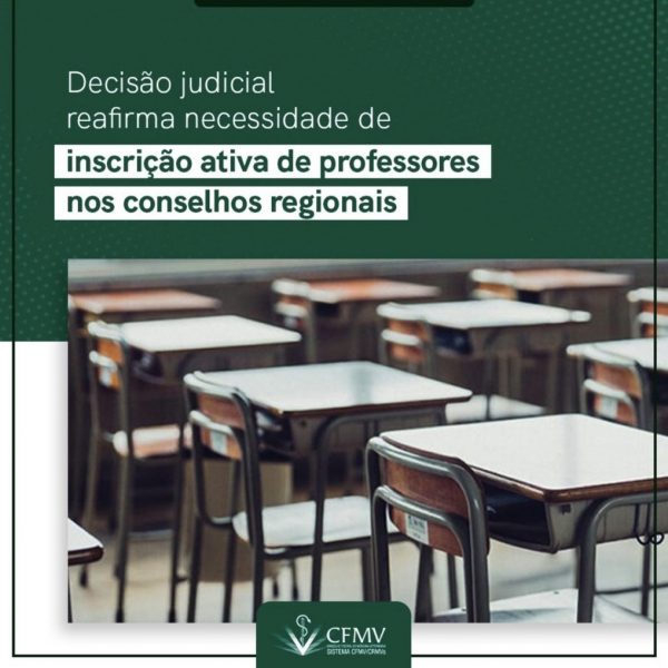 Decisão judicial reafirma necessidade de inscrição ativa de professores nos conselhos regionais