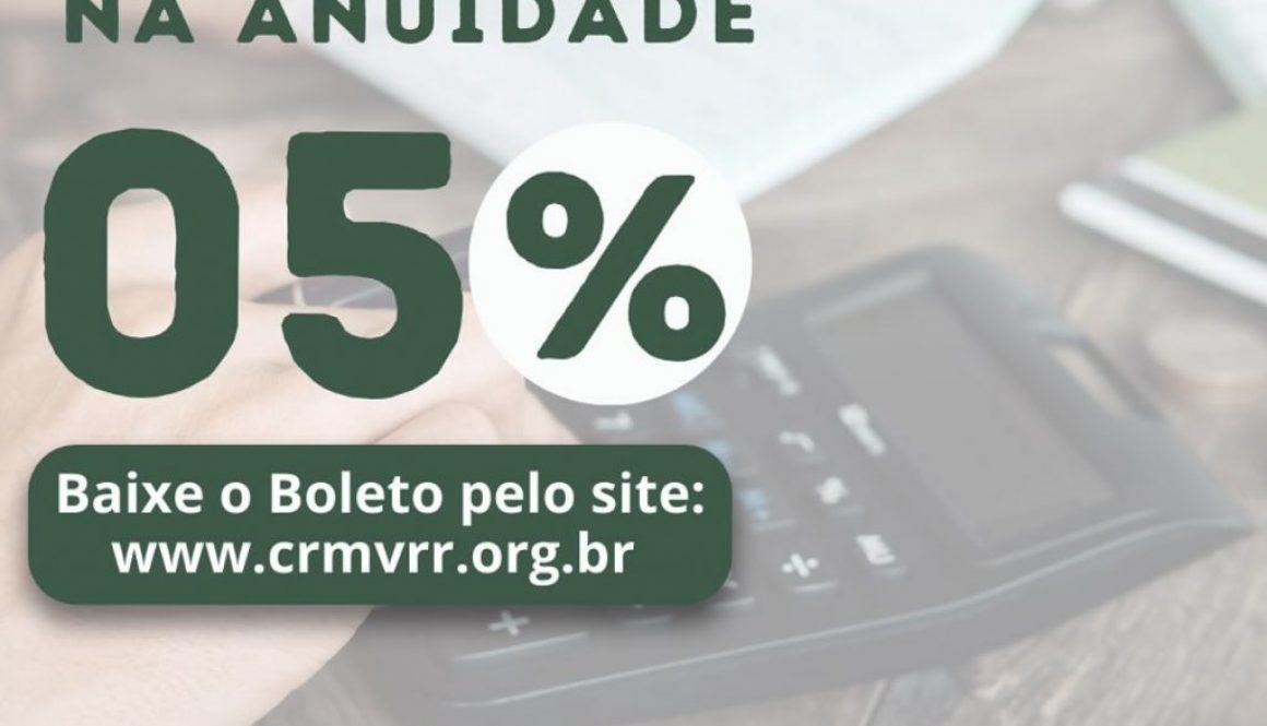 Aproveite o desconto e fique dia com sua anuidade