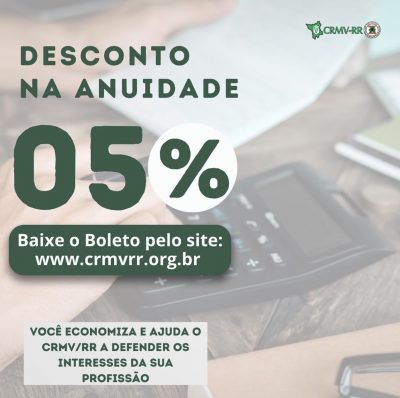 Aproveite o desconto e fique dia com sua anuidade