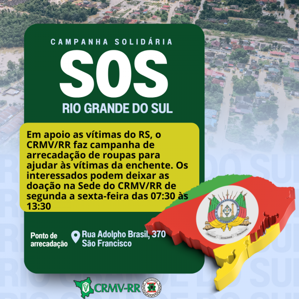 CRMV/RR arrecada doações de roupas em apoio as vítimas da enchente no RS