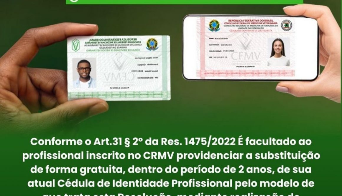 O recadastramento é GRATUITO até o final de 2024 conforme Resolução 1475/2022