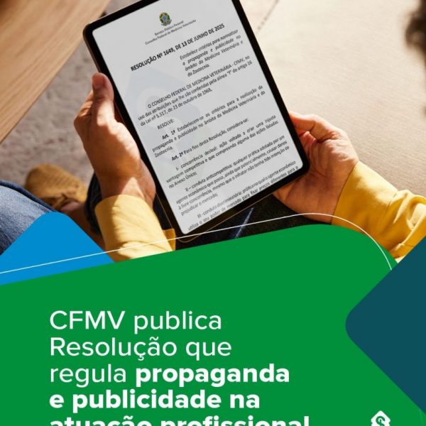 CFMV publica Resolução que regula propaganda e publicidade na atuação profissional