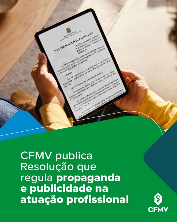 CFMV publica Resolução que regula propaganda e publicidade na atuação profissional