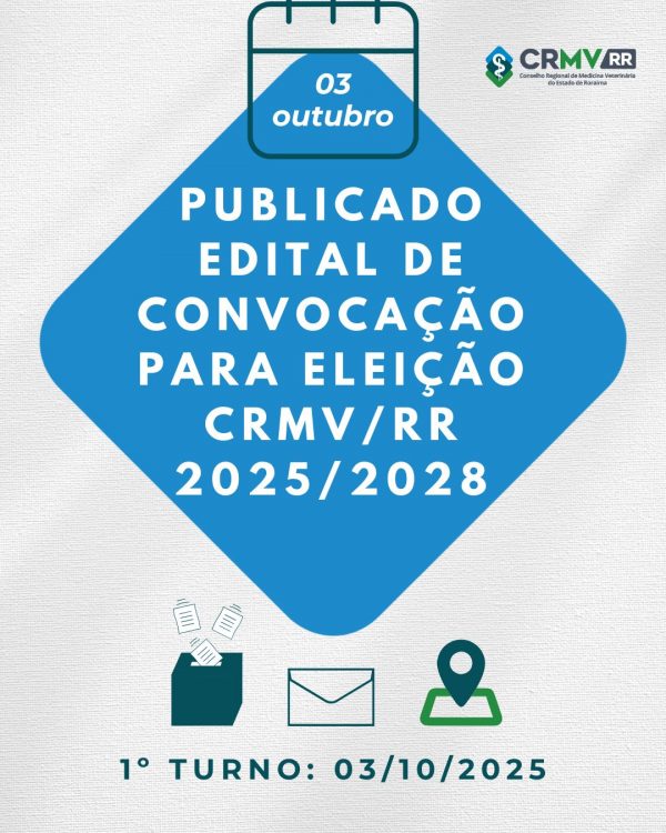 CRMVRR publica edital de convocação para eleição triênio 20262028