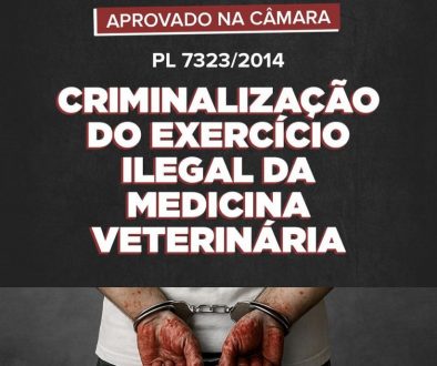 Câmara aprova projeto que criminaliza o exercício ilegal da Medicina Veterinária