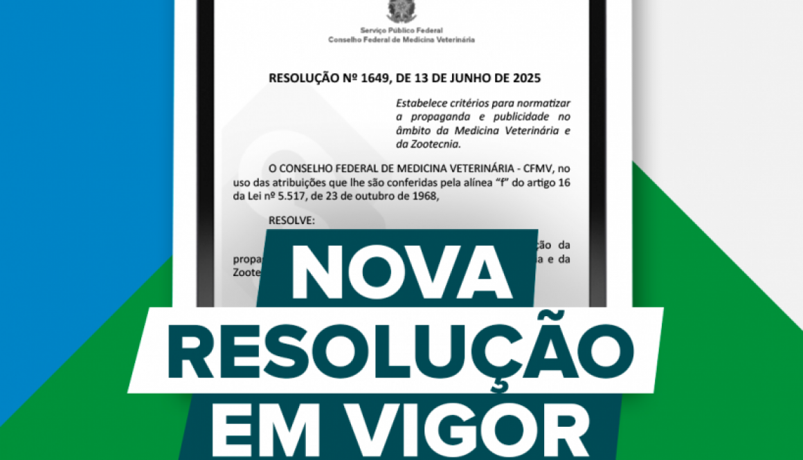 Está em vigor Resolução CFMV que estabelece novas regras para publicidade e propaganda na Medicina Veterinária e na Zootecnia