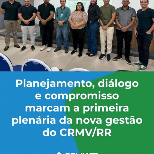 Planejamento, diálogo e compromisso marcam a primeira plenária da nova gestão do CRMV/RR