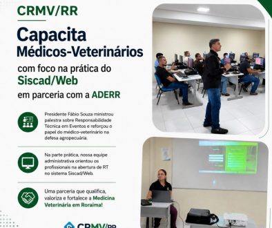 CRMV/RR Capacita Médicos-Veterinários com foco na Prática do Siscad/Web em Parceria com a ADERR